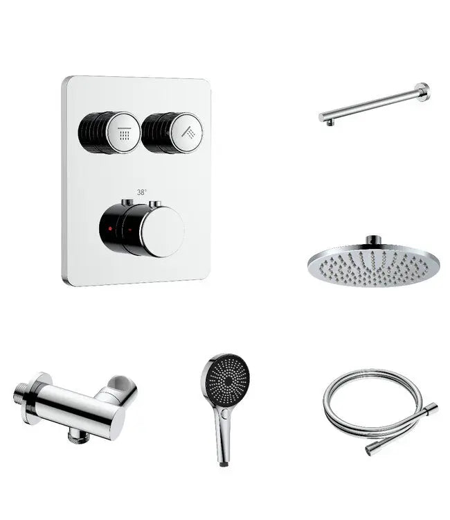 Doucheset SaniSupreme Stria Smartrain Wall Chroom Smart Control Regendoucheset