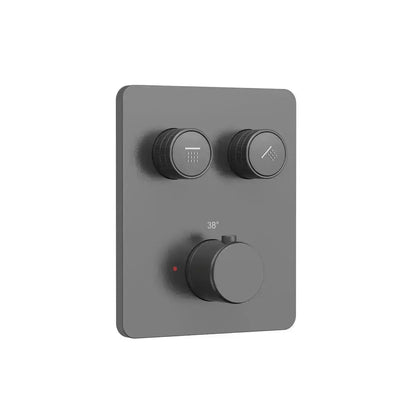 Doucheset SaniSupreme Stria Smartrain Wall Gunmetal Smart Control Regendoucheset Sanisupreme