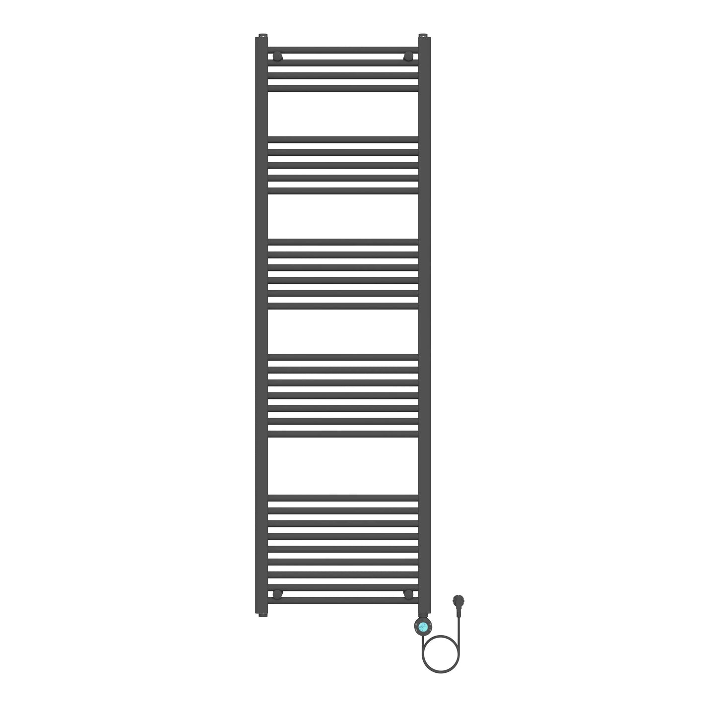 Elektrische Digitale Radiator Handdoekverwarming SMART WIFI 1000W 180 X 55 SaniSupreme Zaviro Mat Zwart