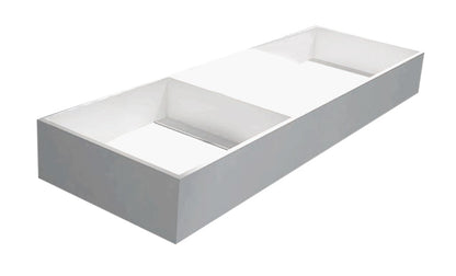 Elvario dubbele solid surface wastafel 120 cm mat wit SaniSupreme