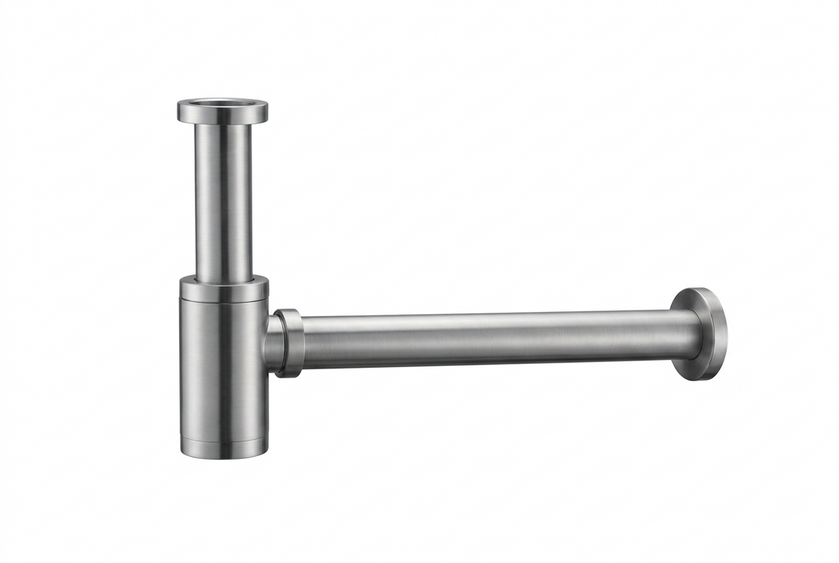 Fonteinkraan SaniSupreme Stria Toiletkraan Chroom Sifon met Clickwaste II4