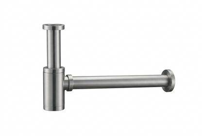 Fonteinkraan SaniSupreme Stria Toiletkraan Geborsteld RVS Sifon met Clickwaste II