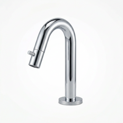 Fonteinkraan SaniSupreme Stria Toiletkraan Chroom Sifon met Clickwaste