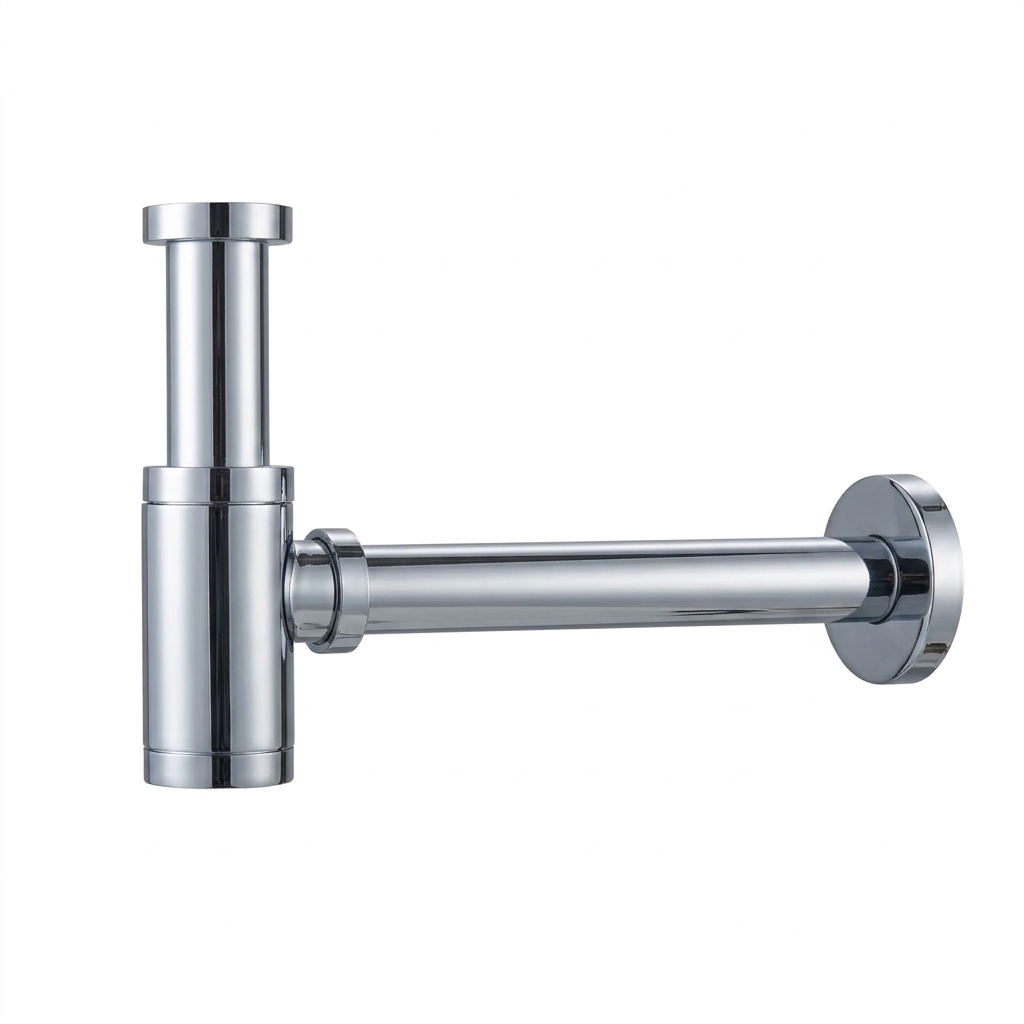 Fonteinkraan SaniSupreme Stria Toiletkraan Chroom Sifon met Clickwaste