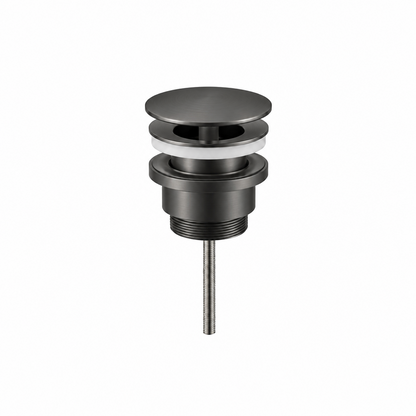 Fonteinkraan SaniSupreme Stria Toiletkraan GunMetal Sifon met Clickwaste4