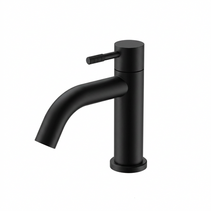 Fonteinkraan SaniSupreme Stria Toiletkraan Mat Zwart Sifon met Clickwaste II2