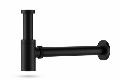 Fonteinkraan SaniSupreme Stria Toiletkraan Mat Zwart Sifon met Clickwaste II3