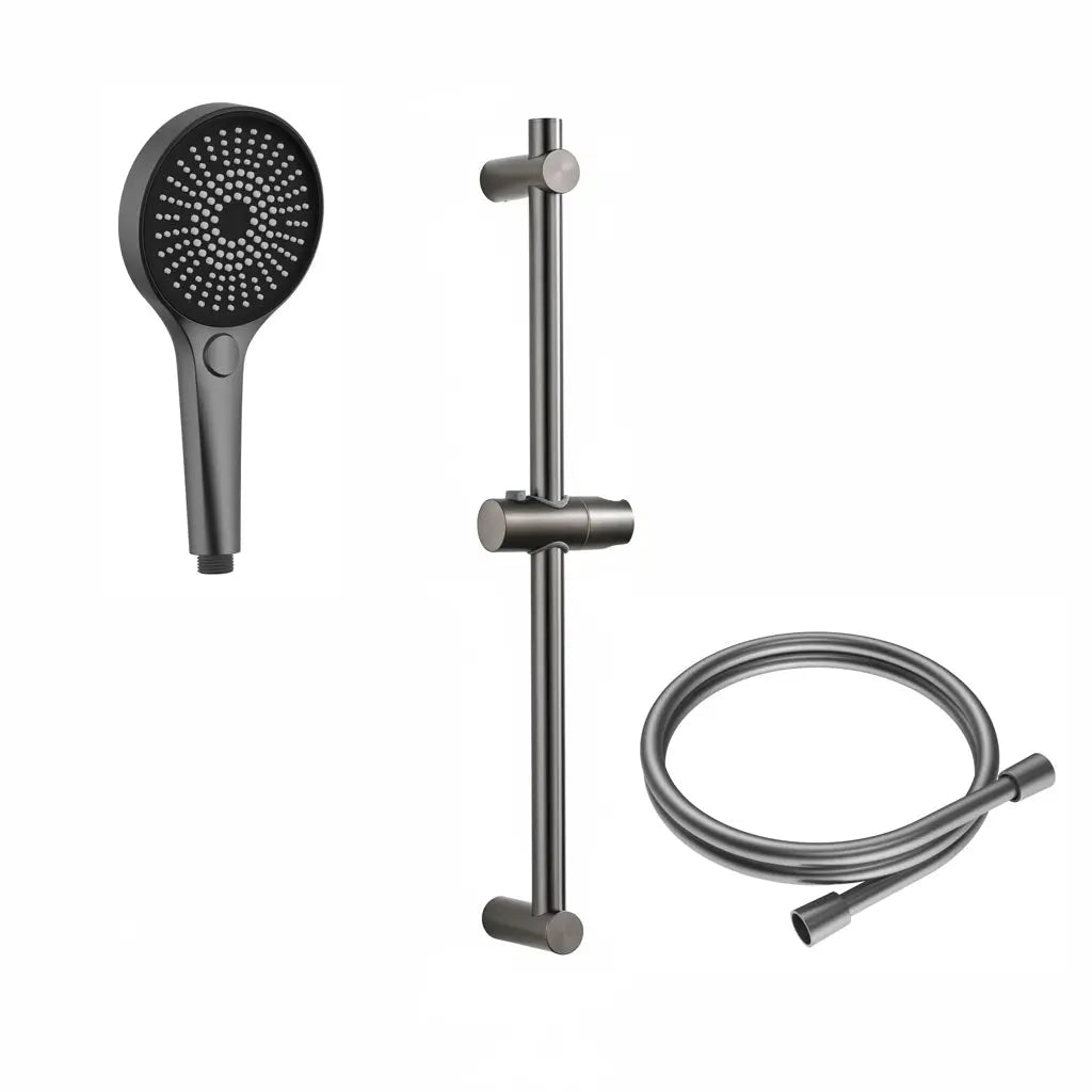 SaniSupreme Milano Handdouche Set inclusief doucheslang, Handdouche en Glijstang Gunmetal Sanisupreme