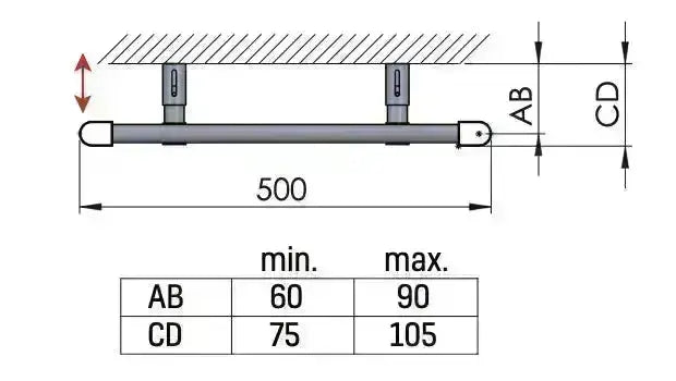 Handdoek verwarming Chroom SaniSupreme Avento 180x60cm 661W