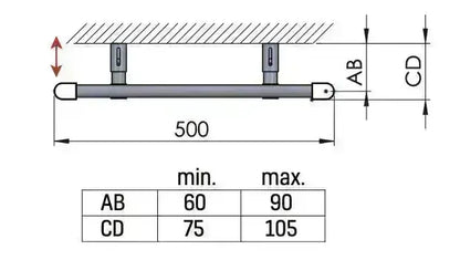Handdoek verwarming Chroom SaniSupreme Avento 180x60cm 661W