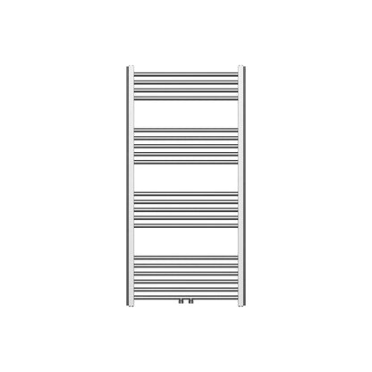 Handdoek verwarming Geborsteld RVS SaniSupreme Elvaro 120x60cm 414 W middenaansluiting