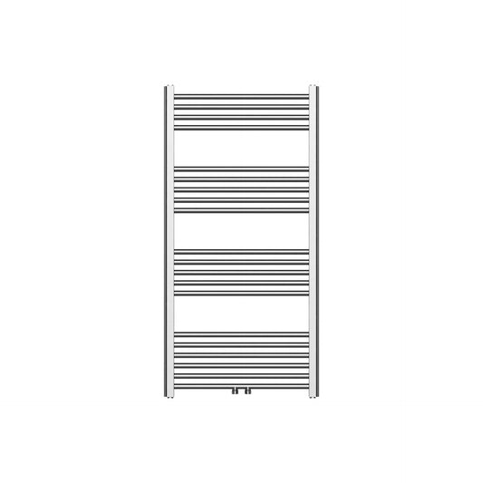 Handdoek verwarming Geborsteld RVS SaniSupreme Elvaro 120x60cm 414 W middenaansluiting