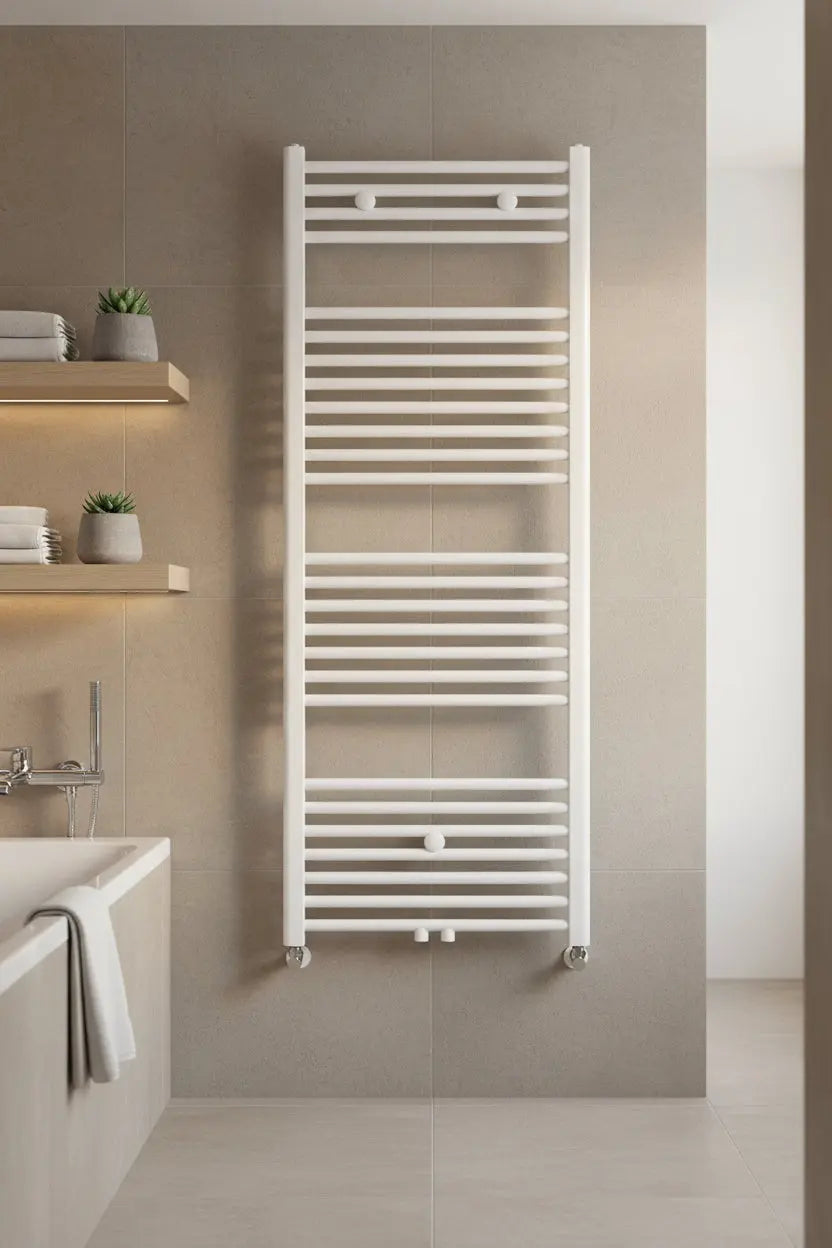 Handdoek verwarming Wit SaniSupreme Brinox 140x40cm 556 W Aansluiting midden