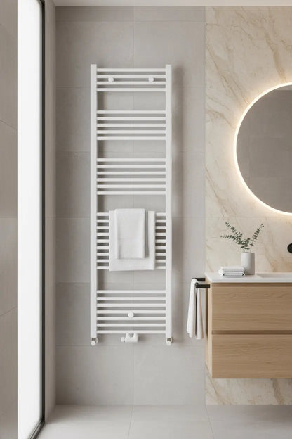 Handdoek verwarming Wit SaniSupreme Virello 180x40cm 699 W Aansluiting midden