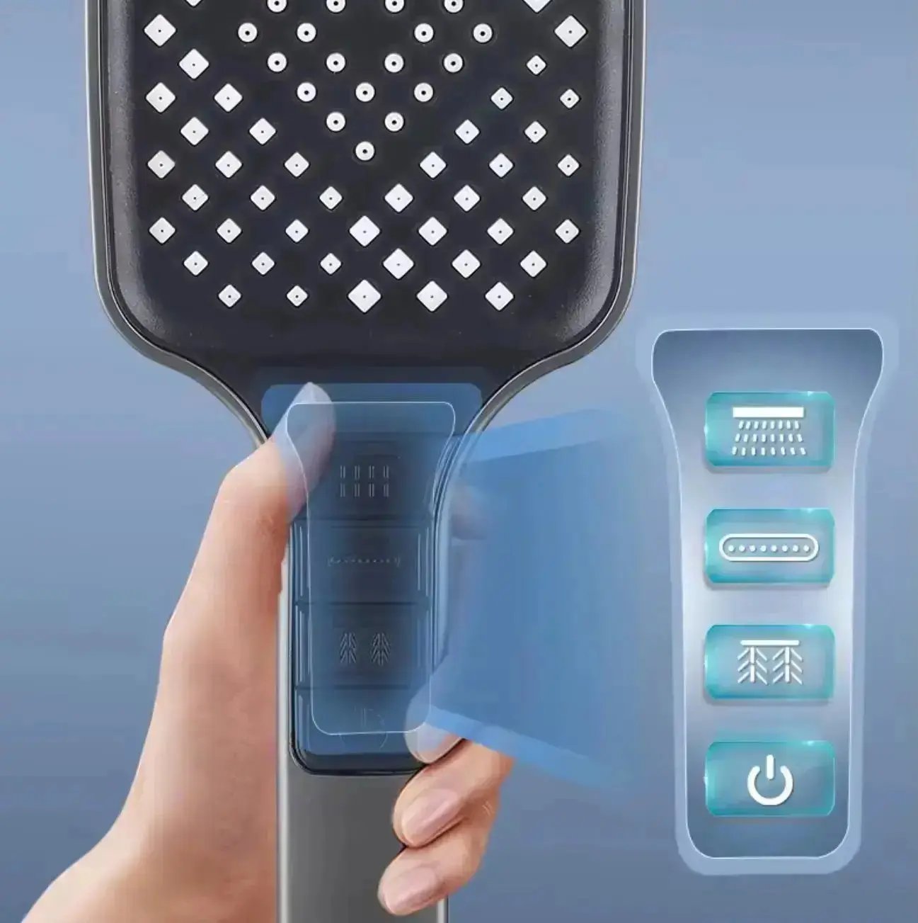 SaniSupreme Wellness Rain de Luxe handdouche gun metal Sanisupreme