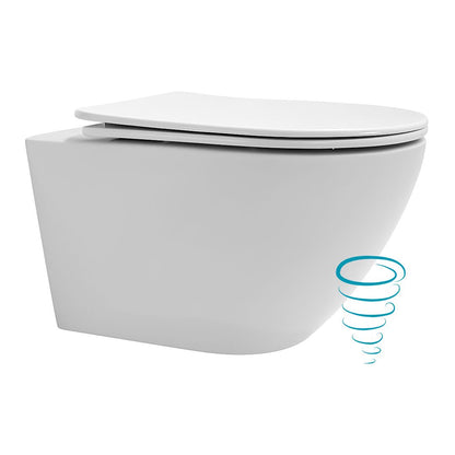 Hangtoilet Best-Design wandcloset 54cm Tornado-Flush incl.zitting Glans-wit