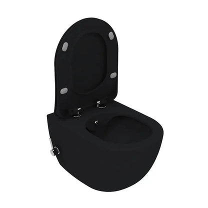 Hangtoilet Aveiro met ingebouwde Bidet warm en koud water wc randloos Mat Zwart SaniSupreme (kopie) SaniSupreme