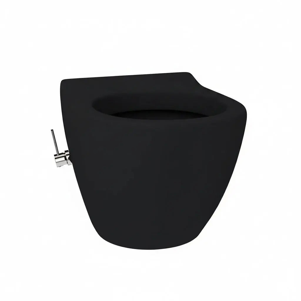Hangtoilet Aveiro met ingebouwde Bidet warm en koud water wc randloos Mat Zwart SaniSupreme (kopie) SaniSupreme