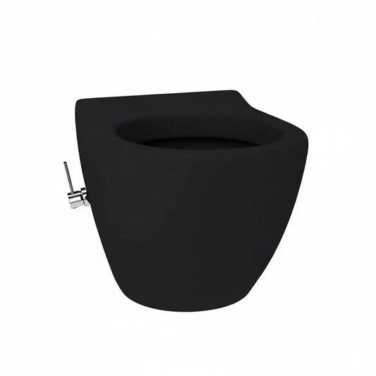 Hangtoilet Aveiro met ingebouwde Bidet warm en koud water wc randloos Mat Zwart SaniSupreme (kopie) SaniSupreme