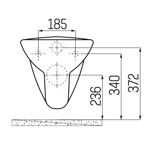 Hangtoilet Braga Glanzend Wit modern design met spoelrand SaniSupreme