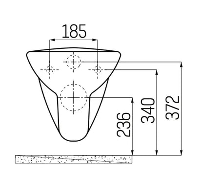 Hangtoilet Braga Glanzend Wit modern design met spoelrand SaniSupreme
