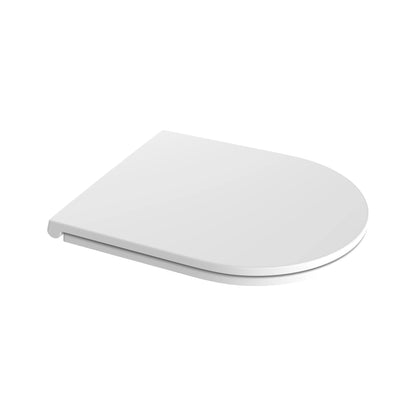 Hangtoilet Brogo met zitting Glanzend Wit modern design met spoelrand SaniSupreme