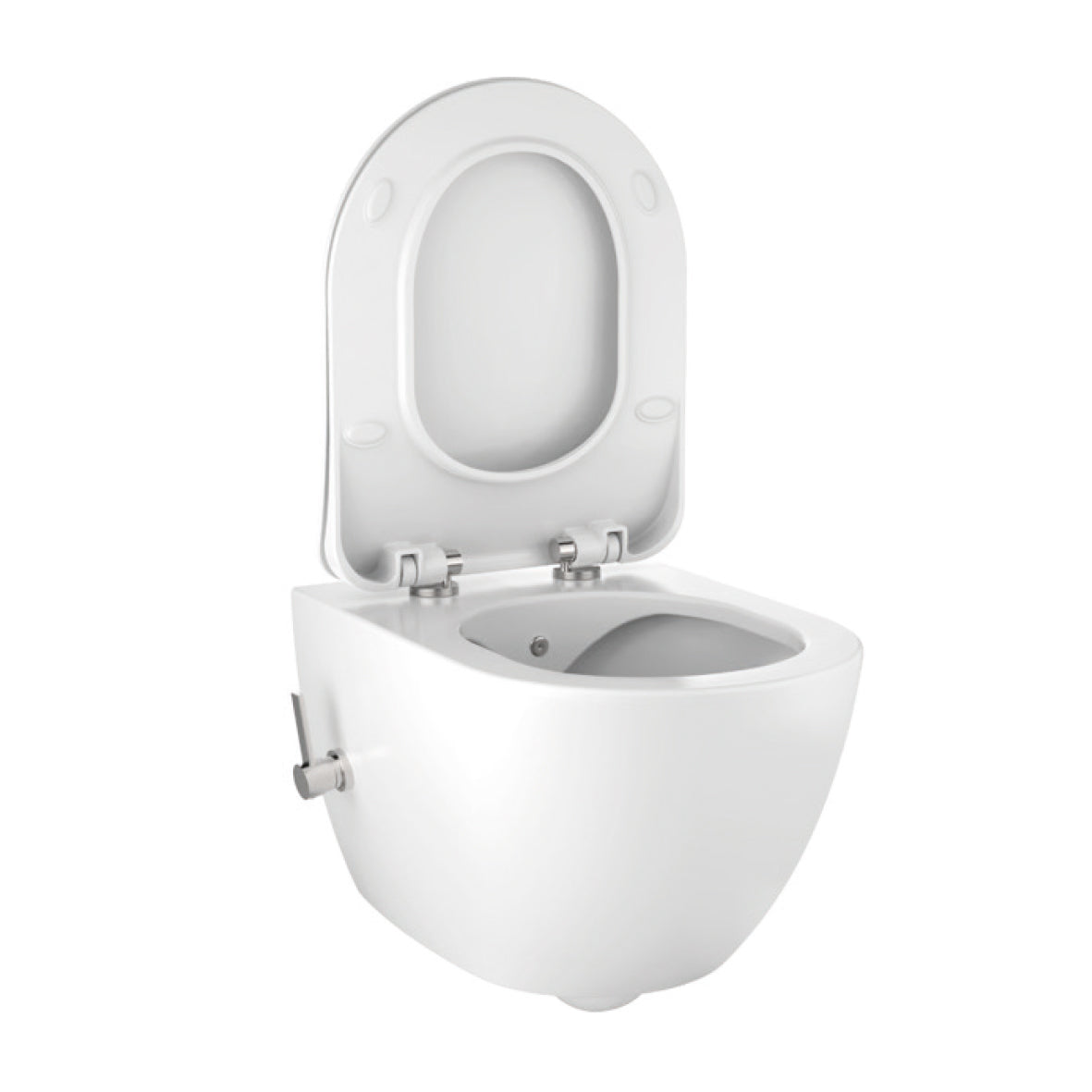 Hangtoilet CREAVIT FREE HANGTOILET MET BIDET  RANDLOOS  MET BIDETKRAAN KOUD EN WARM WATER  ZONDER ZITTING  GLANZEND WIT SaniSupreme2