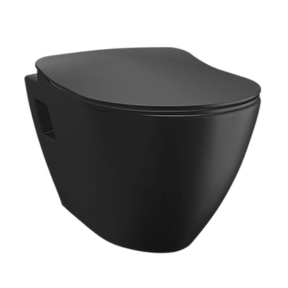 Hangtoilet Clarezo met zitting houtskool zwart SaniSupreme