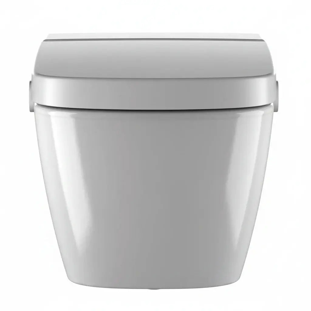 Hangtoilet Coimbra Glanzend Wit met bidetfunctie warm en koud water randloos SaniSupreme
