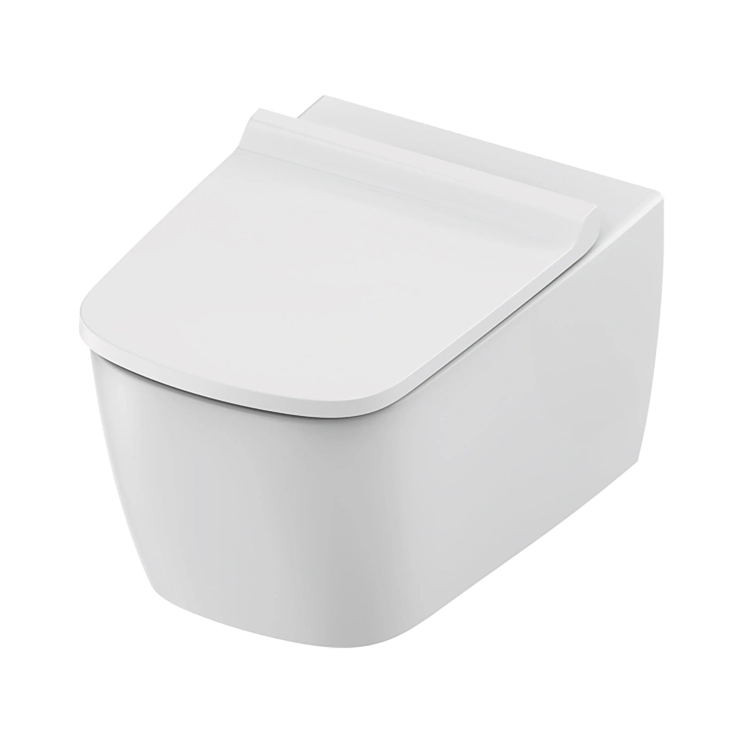 Hangtoilet Faro Glanzend Wit met slim design zitting en bidetfunctie koud water randloos SaniSupreme