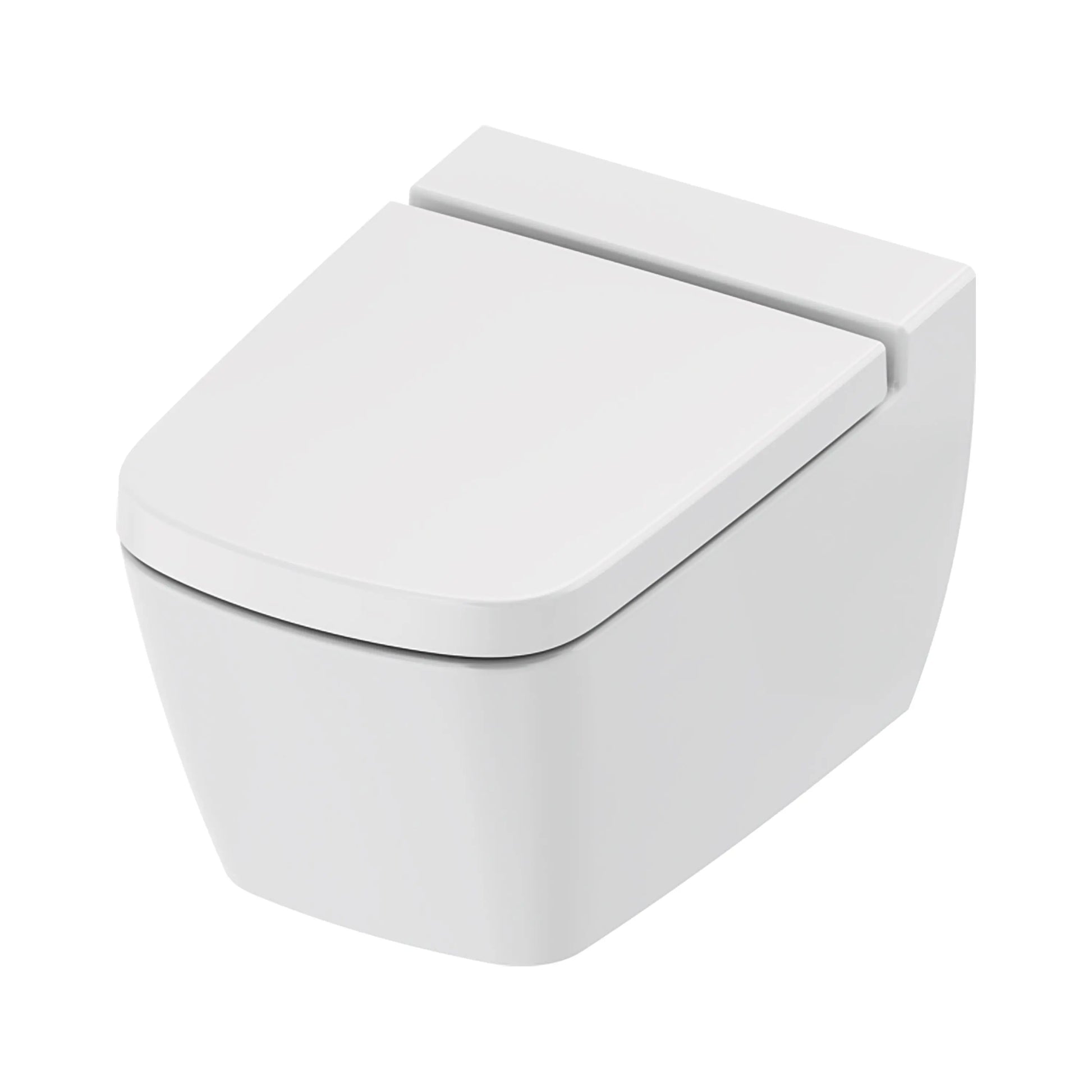 Hangtoilet Madeira Glanzend Wit met zitting en bidetfunctie 54 cm koud water randloos SaniSupreme