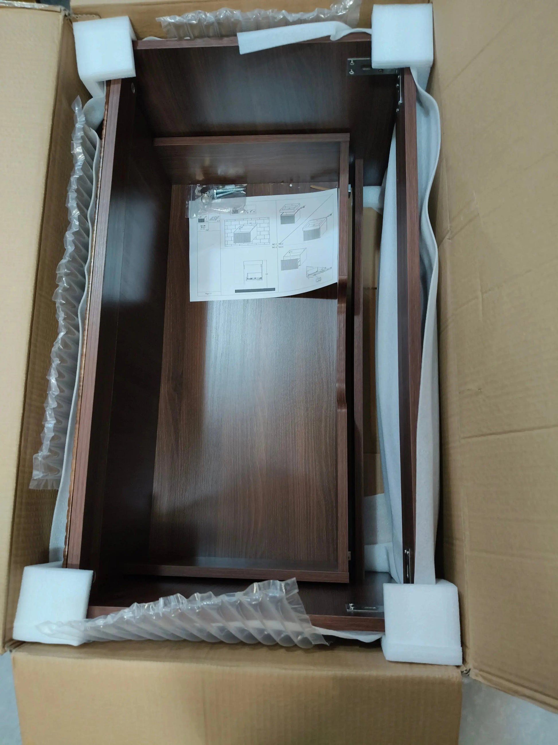 2 de kans alleen afhalen SaniSupreme® HighLine Elite Vrijstaande Wastafel Onderkast Badmeubel 80x45x40 cm met Horizontaal Reliëf Donker Eik TK1 Sanisupreme