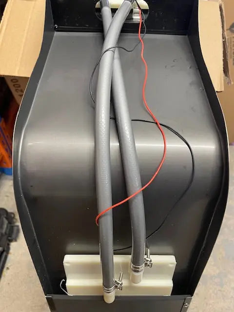 TWEEDEKANS! Douchepaneel Opbouwdouche SaniSupreme® Sicilie met hand- en voetendouche LCD Premium mat zwart TK4 Sanisupreme