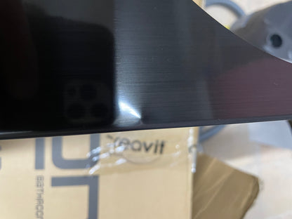 TWEEDEKANS! Douchepaneel Opbouwdouche SaniSupreme® Sicilie met hand- en voetendouche LCD Premium mat zwart TK3 Sanisupreme