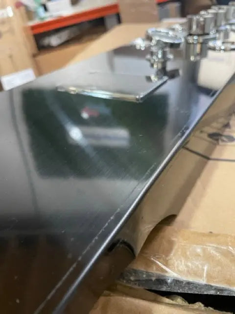 TWEEDEKANS! Douchepaneel Opbouwdouche SaniSupreme® Sicilie met hand- en voetendouche LCD Premium mat zwart TK2 Sanisupreme