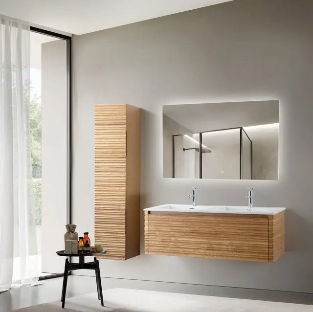 SaniSupreme Wanda Square Wastafel - Kunstmarmer - 120X1,6X52,5 CM - Mat Wit SaniSupreme