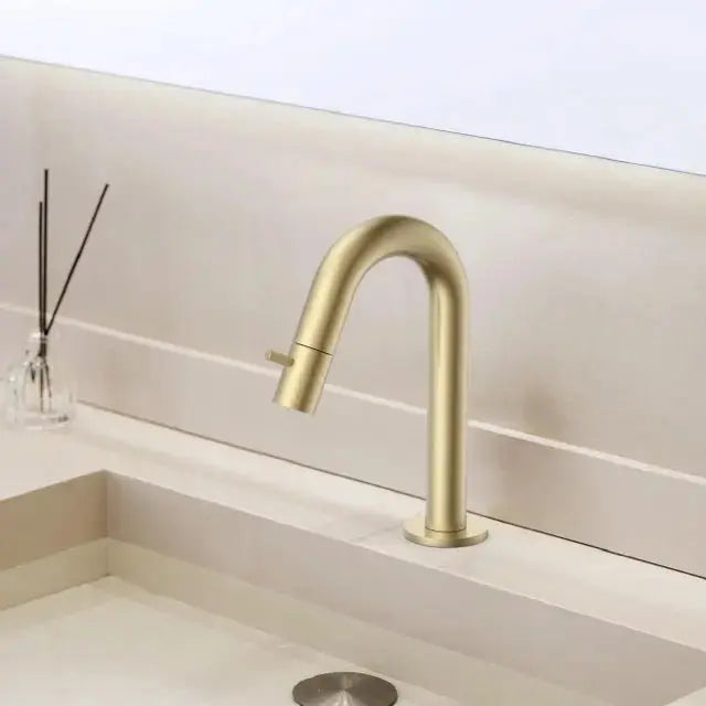 Laurus Line Nox fontein koudwaterkraan 18,9 cm Geborsteld Goud (PDV) SaniSupreme