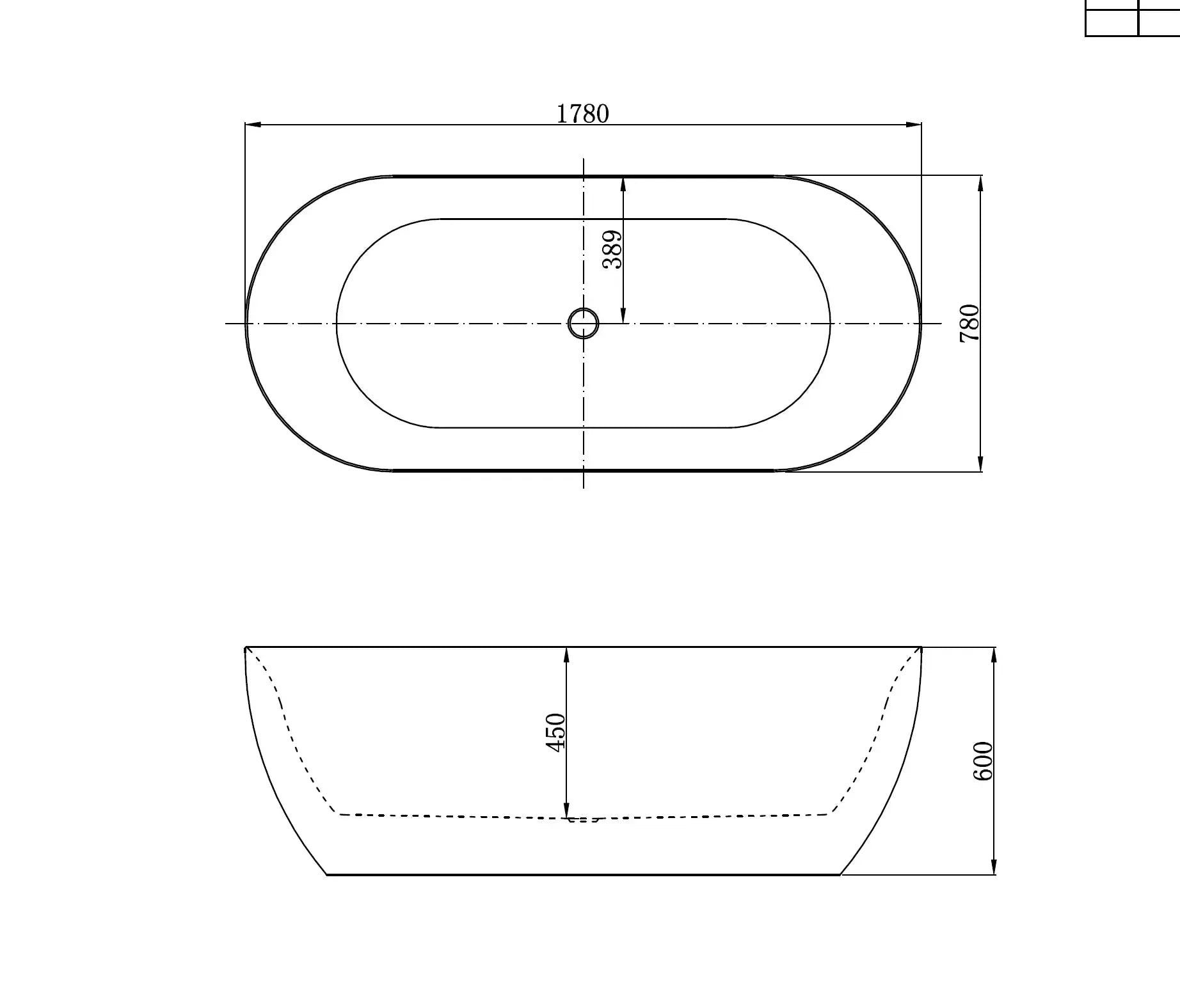 Lunaris Solara vrijstaand bad 178 cm – luxe design ligbad SaniSupreme