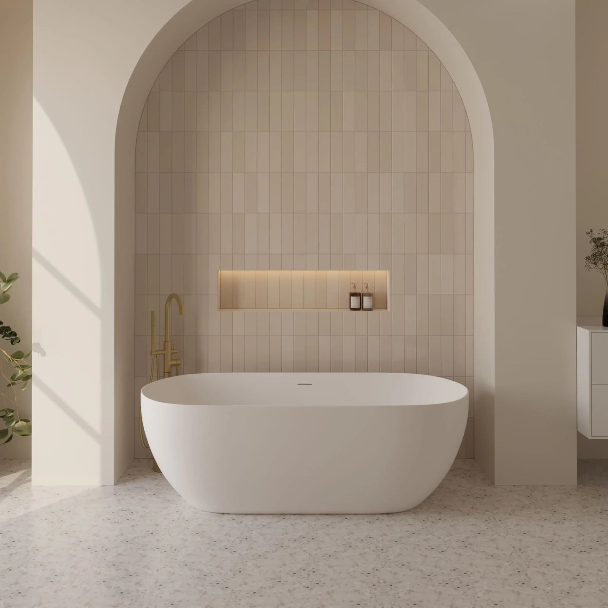 Lunaris Solara vrijstaand bad 178 cm – luxe design ligbad