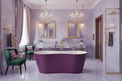 Luxe vrijstaand bad Purplecub 174 cm Paars SaniSupreme