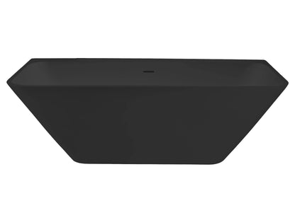 Luxora 180 cm half vrijstaand ligbad Zwart SaniSupreme