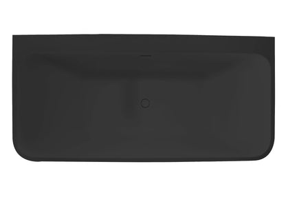 Luxora 180 cm half vrijstaand ligbad Zwart SaniSupreme