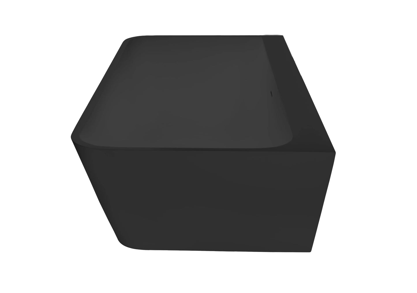 Luxora 180 cm half vrijstaand ligbad Zwart SaniSupreme