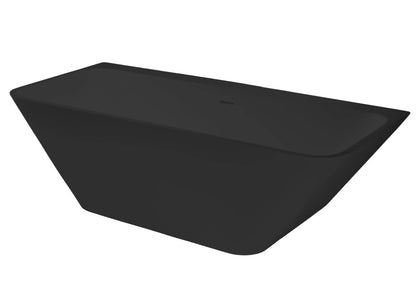 Luxora 180 cm half vrijstaand ligbad Zwart SaniSupreme