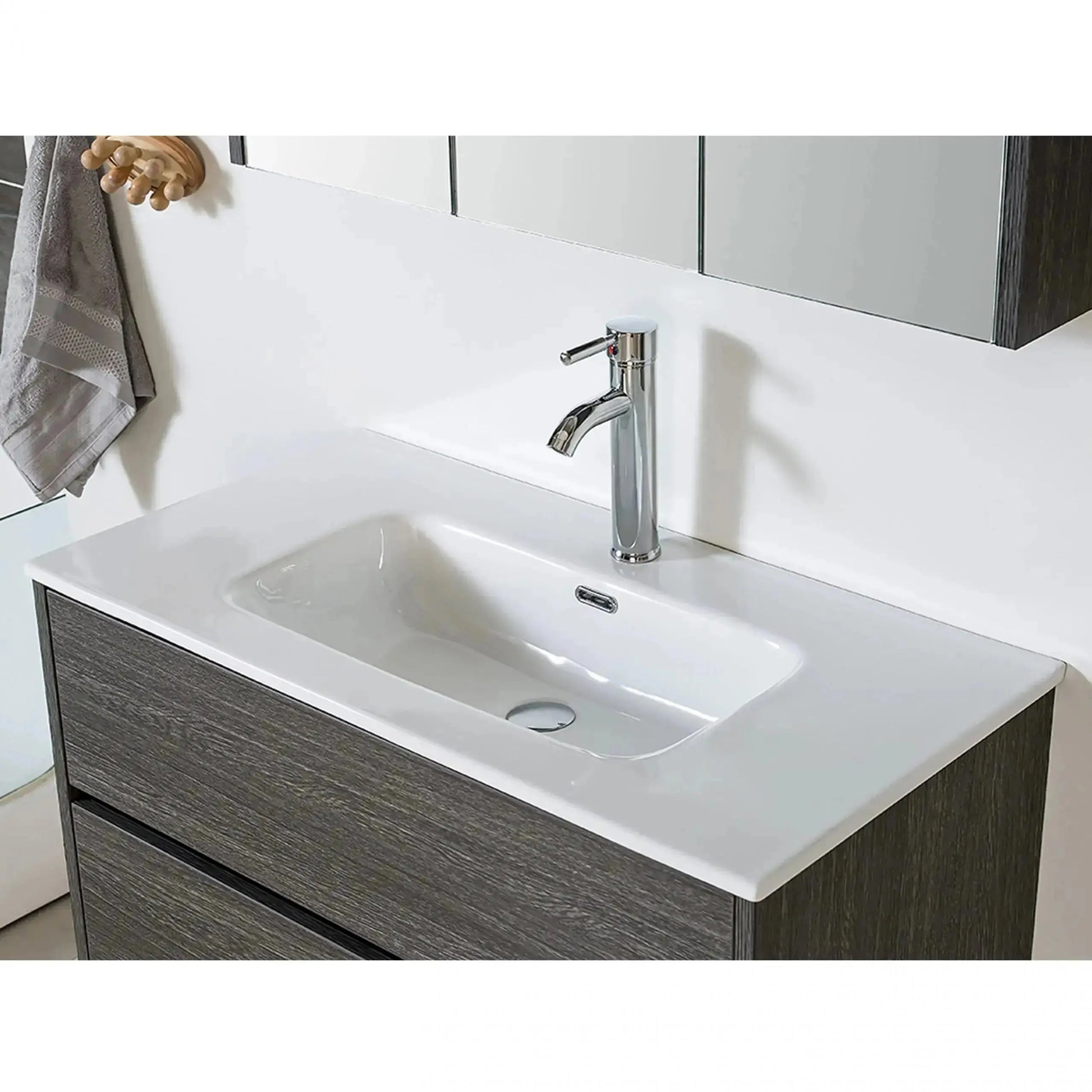 SaniSupreme Badmeubel Set Abruzzo Dubbele wastafel 120cm Grijs Sanisupreme