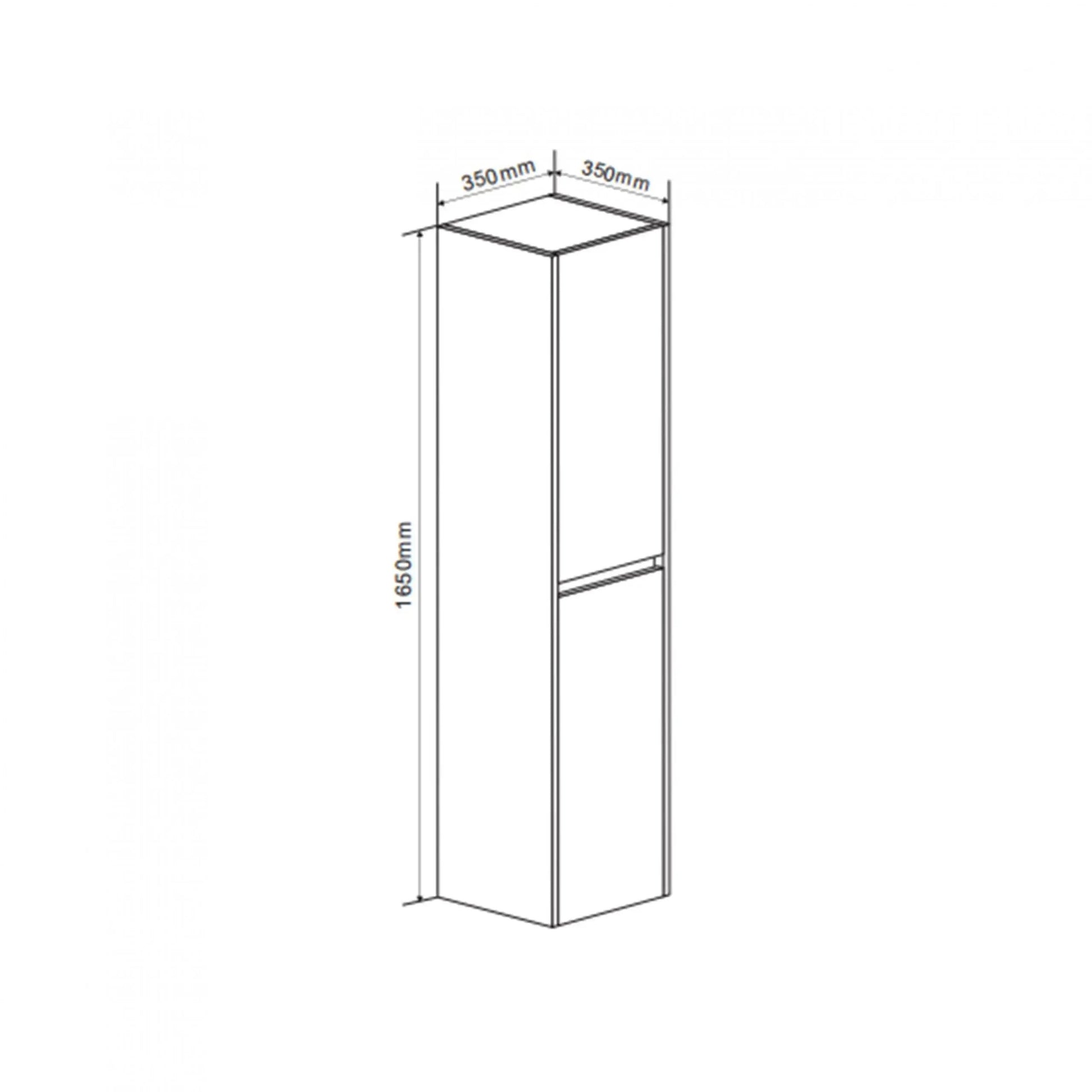 Sanisupreme Kolomkast Leicester Zwart 35X165X35 cm SaniSupreme