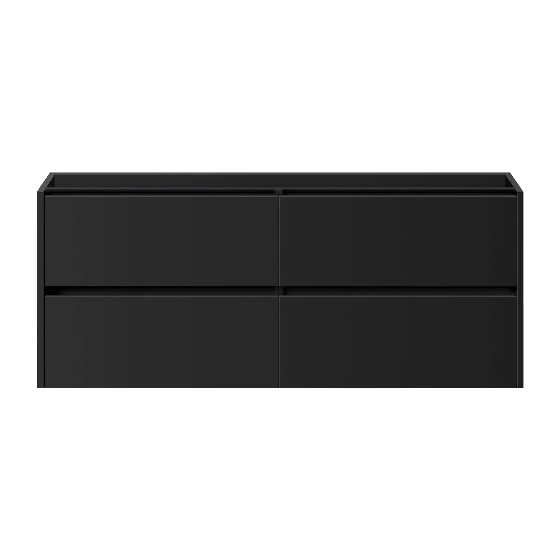 Sanisupreme Abruzzo Wastafel onderkast 120X48X45cm- Mat Zwart SaniSupreme