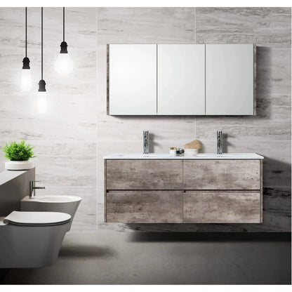 SaniSupreme Badmeubel Set Abruzzo Dubbele wastafel 120cm Steen Sanisupreme