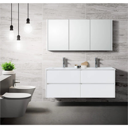 SaniSupreme Badmeubel Set Abruzzo Dubbele wastafel 120cm Wit Sanisupreme