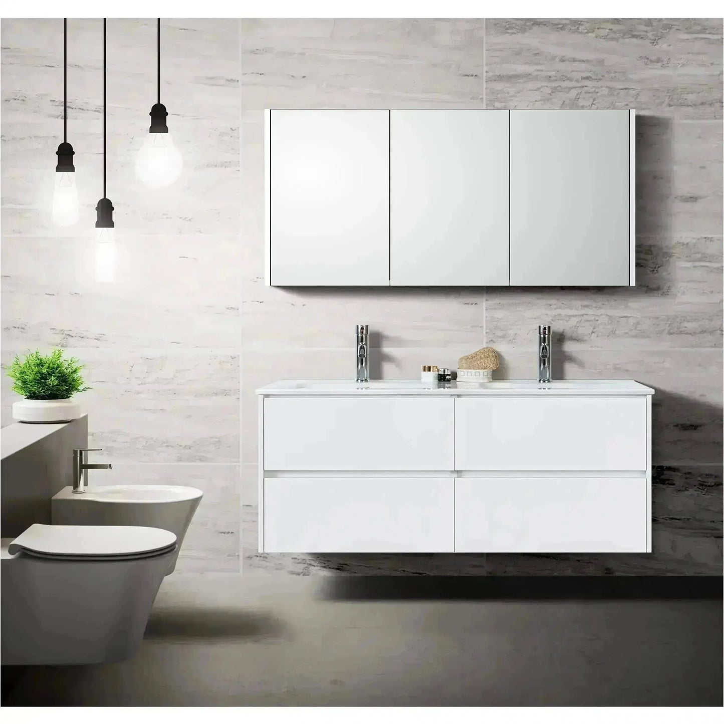 Sanisupreme Abruzzo onderkast 120X48X45cm- Hoogglans Wit SaniSupreme